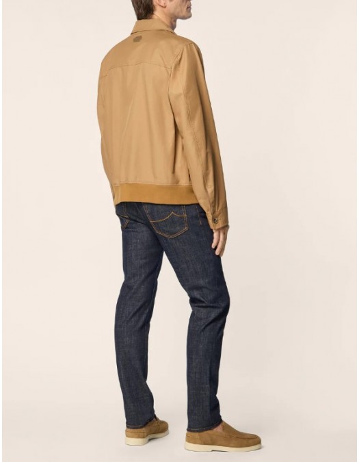 Jacheta Jacob Cohen, Bomber in Mink Brown Cotton and Nylon - JUMH0104081T882ARWD84