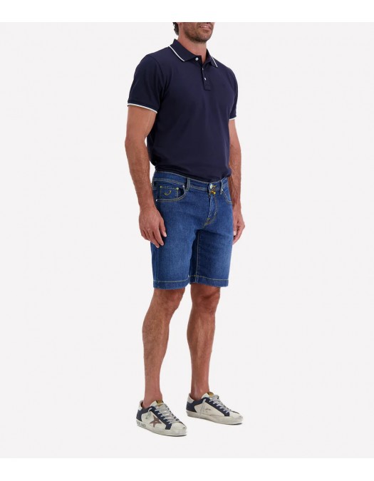 Pantaloni scurti JACOB COHEN, Slim Fit, Nicolas In Design, Blue - JUMOM001057S3737S1100D Pantaloni scurti JACOB COHEN, Slim Fit, Nicolas In Design, Blue - JUMOM001057S3737S1100D