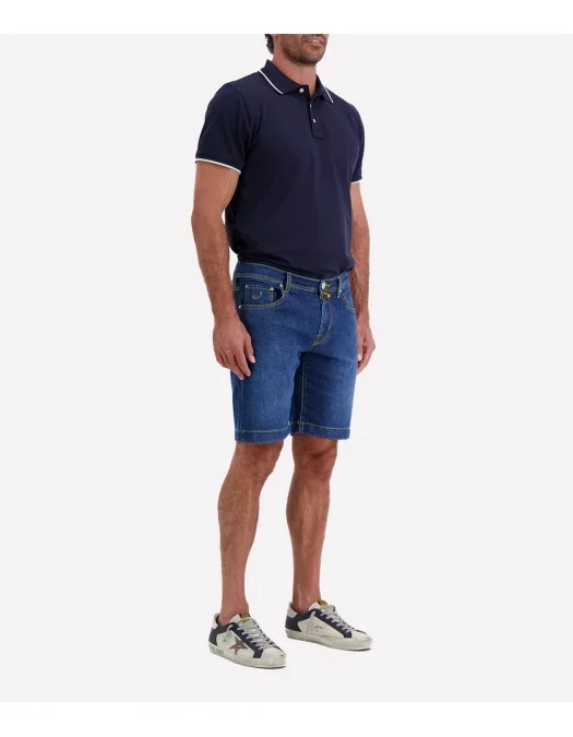 Pantaloni scurti JACOB COHEN, Slim Fit, Nicolas In Design, Blue - JUMOM001057S3737S1100D Pantaloni scurti JACOB COHEN, Slim Fit, Nicolas In Design, Blue - JUMOM001057S3737S1100D