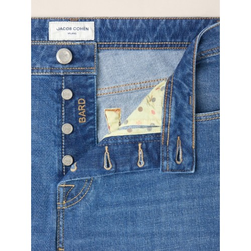 Jeans Jacob Cohen, Regular-Slim 5 Pocket Jeans in Medium Blue Comfort Denim