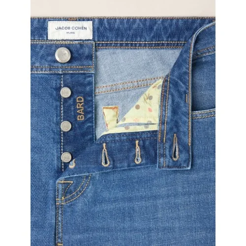 Jeans Jacob Cohen, Regular-Slim 5 Pocket Jeans in Medium Blue Comfort Denim