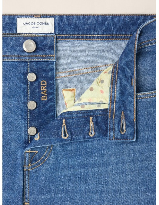 Jeans Jacob Cohen, Regular-Slim 5 Pocket Jeans in Medium Blue Comfort Denim - JUMQE015034S3736V1200