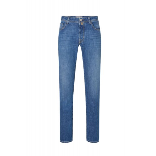Jeans Jacob Cohen, Regular-Slim 5 Pocket Jeans in Medium Blue Comfort Denim