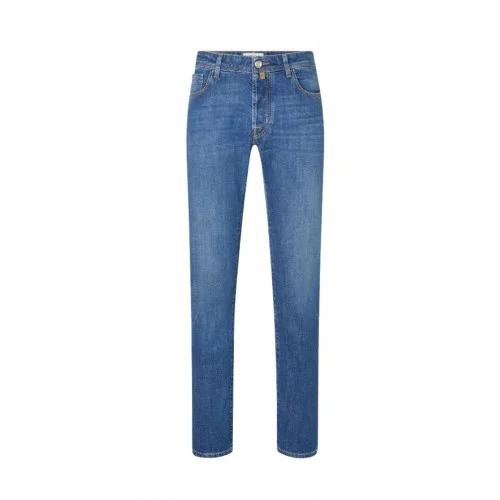 Jeans Jacob Cohen, Regular-Slim 5 Pocket Jeans in Medium Blue Comfort Denim
