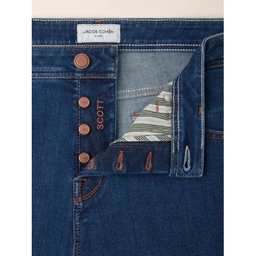 Jeans JACOB COHEN, Scott Carrot Slim 5 Pocket Jeans in Dark Blue Super Stretch
