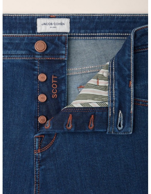 Jeans JACOB COHEN, Scott Carrot Slim 5 Pocket Jeans in Dark Blue Super Stretch - JUMQE015055S3623R2100D