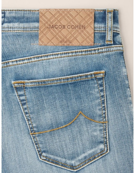 Jeans JACOB COHEN, Bard Regular-Slim 5 Pocket Jeans in Medium Blue Super Stretch - JUMQE015055S3623V1200D