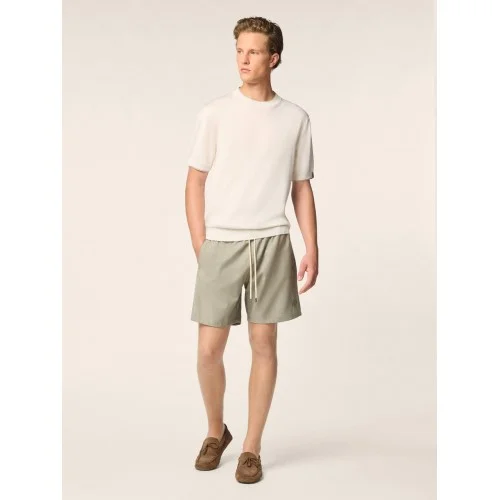 Tricou JACOB COHEN, Sweater in White Wool and Silk