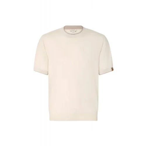 Tricou JACOB COHEN, Sweater in White Wool and Silk