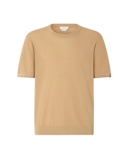 Tricou JACOB COHEN, Short Sleeve Top in Sand Combed Cotton - JUMSG034000X0006FLD08