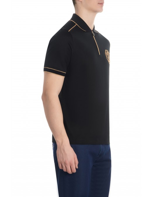 Tricou STEFANO RICCI, Model Polo, Insertii gold, Logo brodat - K111031P31T241523131