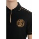 Tricou STEFANO RICCI, Model Polo, Insertii gold, Logo brodat - K111031P31T241523131