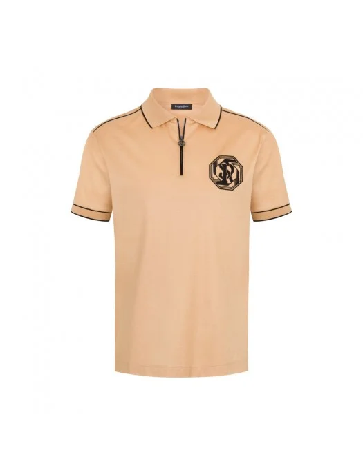 Tricou STEFANO RICCI, Model Polo, Zip Insert, Orange - K111031P31T241523210 Tricou STEFANO RICCI, Model Polo, Zip Insert, Orange - K111031P31T241523210