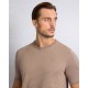Tricou STEFANO RICCI, Crew neck sweater in cotton and silk, Beige - K212037G10F261933227