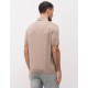 STEFANO RICCI, Cotton and silk knit zip-up polo shirt, Beige - K212037P31F261933227