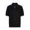 Tricou STEFANO RICCI, Cotton knit zip polo, Negru