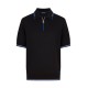 Tricou STEFANO RICCI, Cotton knit zip polo, Negru - K313051P31F261463131
