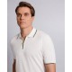 Tricou STEFANO RICCI, Cotton knit zip polo, Alb - K313051P31F261463204