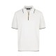 Tricou STEFANO RICCI, Cotton knit zip polo, Alb - K313051P31F261463204
