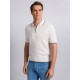 Tricou STEFANO RICCI, Cotton knit zip polo, Alb - K313051P31F261463204