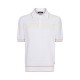 Tricou STEFANO RICCI, Polo, Three Button, Monogram, Silk, White - K212027P13F251923100