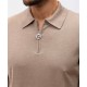 Tricou STEFANO RICCI, Polo Design, Monogram Insert, Silk, Beige - K414000P31F25160226