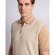 Tricou STEFANO RICCI, Cotton and silk knit zip polo, Red insert - K414016P31F261673215