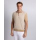 Tricou STEFANO RICCI, Cotton and silk knit zip polo, Red insert - K414016P31F261673215