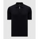 Tricou STEFANO RICCI, Polo Design, Monogram Insert, Silk, Black - K616215P31F25101131