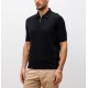 Tricou STEFANO RICCI, Polo Design, Monogram Insert, Silk, Black - K616215P31F25101131