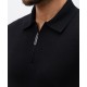 Tricou STEFANO RICCI, Polo Design, Monogram Insert, Silk, Black - K616215P31F25101131