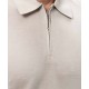 Tricou STEFANO RICCI, Polo Design, Monogram Insert, Silk, White - K616215P31F25101239