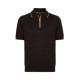 Tricou STEFANO RICCI, Polo, Zip Collar, Yellow Details, Brown - K616410P31F251163131