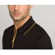 Tricou STEFANO RICCI, Polo, Zip Collar, Yellow Details, Brown - K616410P31F251163131