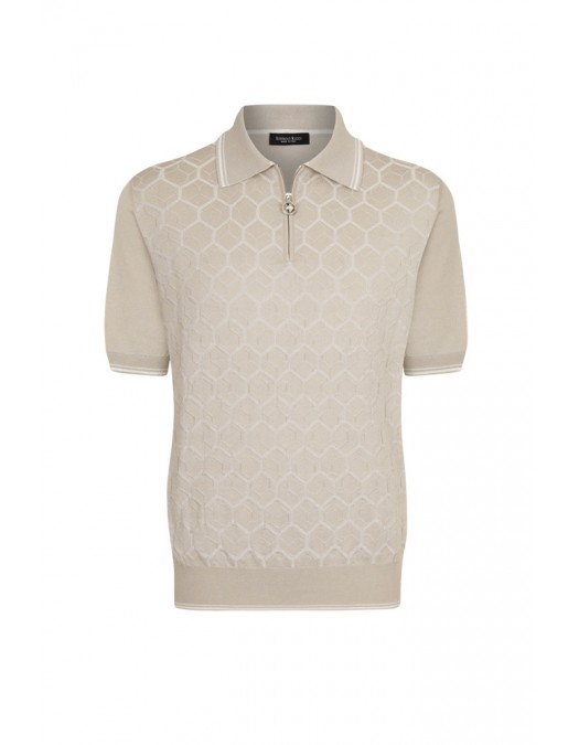 Tricou STEFANO RICCI, Model Polo, Imprimeu geometric - K818068P31F241733218