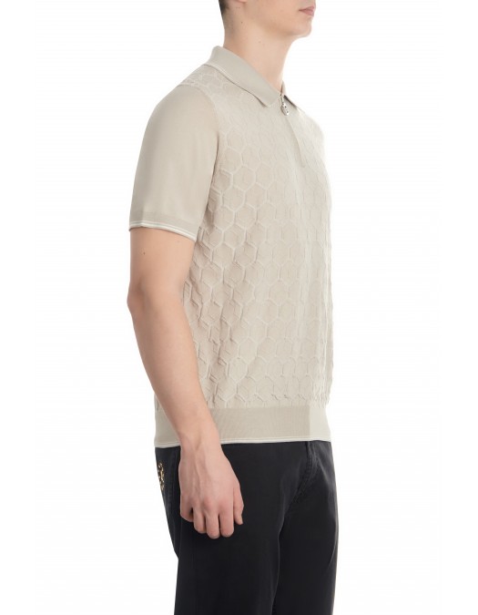 Tricou STEFANO RICCI, Model Polo, Imprimeu geometric - K818068P31F241733218