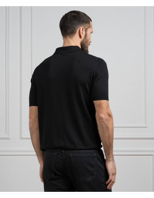 Tricou STEFANO RICCI, Model Polo, Insertie fermoar, Imprimeu texturat - K818069P31F241742131