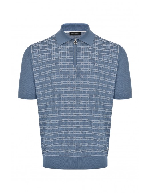 Tricou STEFANO RICCI, Model Polo, Imprimeu geometric - K818073P31F241783547