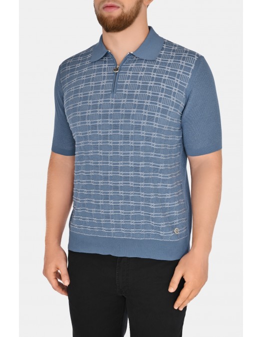 Tricou STEFANO RICCI, Model Polo, Imprimeu geometric - K818073P31F241783547