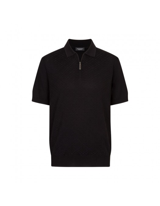 Tricou STEFANO RICCI, Polo Design, Monogram, Model, Silk, Black - K818090P31F251722131