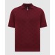 Tricou STEFANO RICCI, Polo Design, Monogram Insert, Silk, Burgundy - K818090P31F251722495