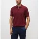 Tricou STEFANO RICCI, Polo Design, Monogram Insert, Silk, Burgundy - K818090P31F251722495