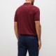 Tricou STEFANO RICCI, Polo Design, Monogram Insert, Silk, Burgundy - K818090P31F251722495