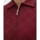 Tricou STEFANO RICCI, Polo Design, Monogram Insert, Silk, Burgundy - K818090P31F251722495