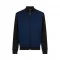 Pulover STEFANO RICCI, Knit Zip, Cotton, Silk, Black, Deep Blue