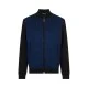Pulover STEFANO RICCI, Knit Zip, Cotton, Silk, Black, Deep Blue - K818093R30F251753131 Pulover STEFANO RICCI, Knit Zip, Cotton, Silk, Black, Deep Blue - K818093R30F251753131