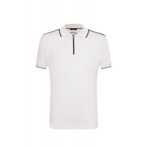 Tricou STEFANO RICCI, Cotton knit zip polo