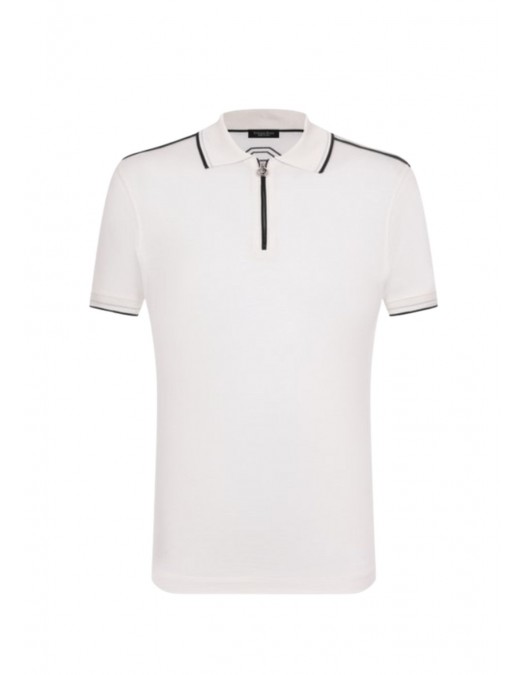 Tricou STEFANO RICCI, Cotton knit zip polo - K818923P31T251713204
