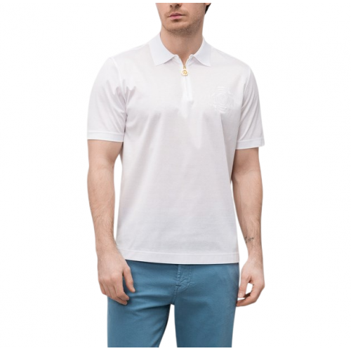 Tricou STEFANO RICCI, Polo, Classic Design, White Tricou STEFANO RICCI, Polo, Classic Design, White