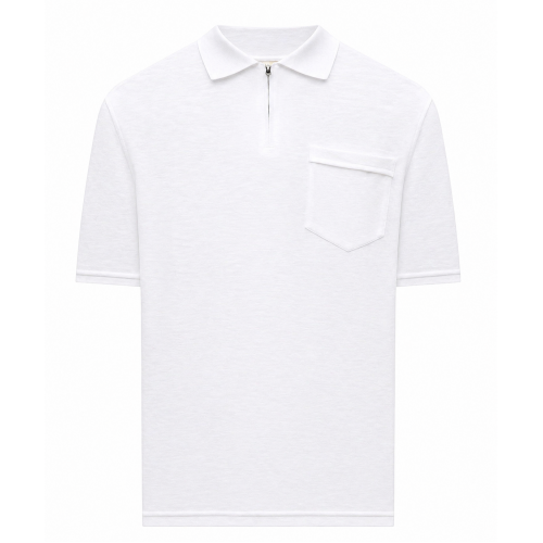Tricou STEFANO RICCI ,White silk polo with emblem